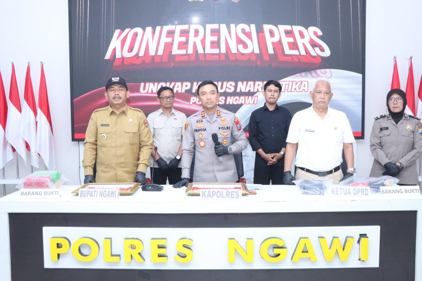 Polres Ngawi Ungkap Kasus Sabu dengan Barang Bukti Besar