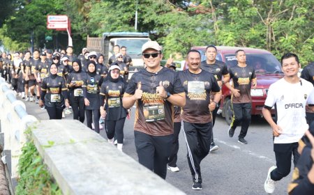Sambut Hari Bhayangkara ke-80, Polres Magetan Gelar Playon Bersama Warga